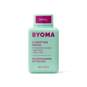 BYOMA Clarifying Serum Refill 30ml, Barrier‑Boosting Pore‑Refining Facial Serum with Tri‑Ceramide Complex, Blue Tansy, PHA & Zinc for Blemish‑Prone Skin