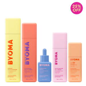 BYOMA Everyday Barrier 5‑Piece Facial & Suncare Bundle, Barrier‑Boosting Complete Skincare Set with Creamy Jelly Cleanser, Hydrating Milky Toner, Hydrating Serum, Moisturizing Gel‑Cream & Ultra‑Light Face Fluid SPF 50