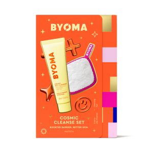BYOMA Cosmic Cleanse Set, Barrier‑Boosting Gentle Cleansing Skincare Set with Milky Moisture Cleanser & Reusable Cleansing Pad