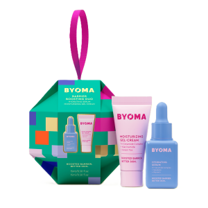 BYOMA Barrier Boosting Duo Ornament Gift Set, Travel‑Size Hydrating Serum & Moisturizing Gel‑Cream Barrier Repair Skincare Kit for All Skin Types